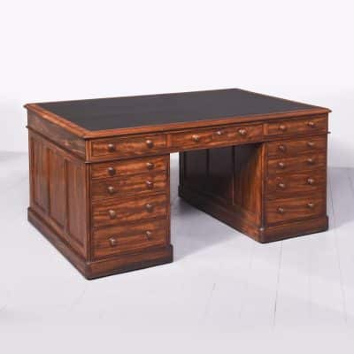 Superb Quality William IV Large Mahogany Partners Desk