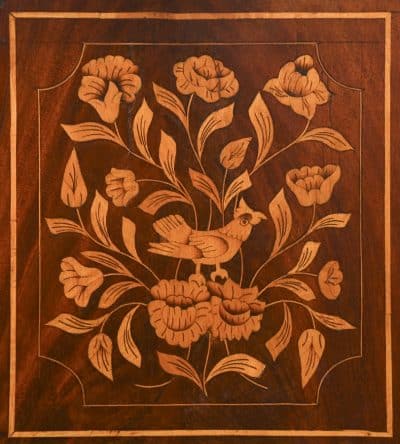 Quality 19th Century Dutch Marquetry Inlaid Mahogany Cabinet - Image 4
