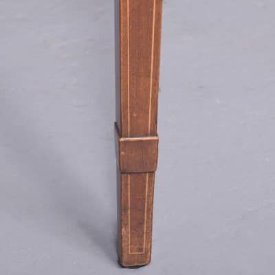 Rare Pair of Marquetry Inlaid George III Demi-Lune Foldover Tables - Image 3