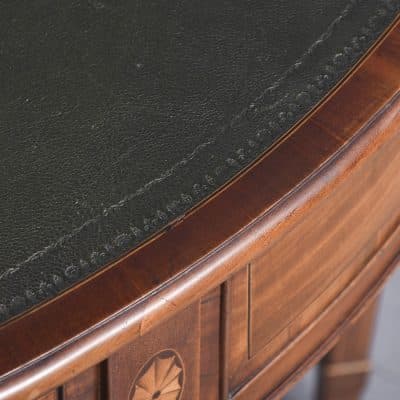 Rare Pair of Marquetry Inlaid George III Demi-Lune Foldover Tables - Image 7