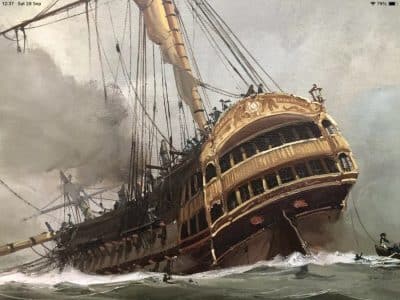 Battle Of Trafalgar Maritime Seascape Oil Paintings Of Galleon Warships At Sea - Image 6