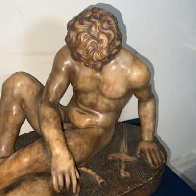 GRAND TOUR MARBLE FIGURE CIRCA 1750 - Image 5