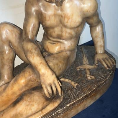 GRAND TOUR MARBLE FIGURE CIRCA 1750 - Image 7