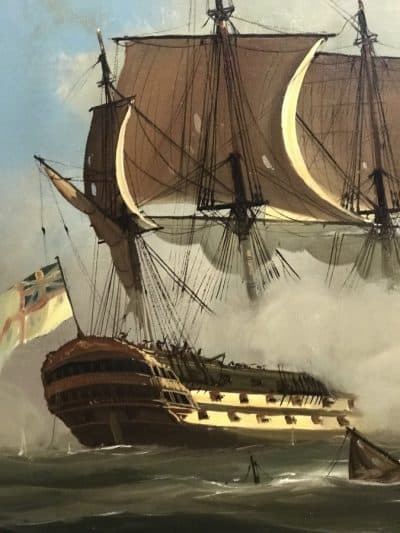 Battle Of Trafalgar Maritime Seascape Oil Paintings Of Galleon Warships At Sea - Image 9