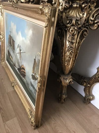 Battle Of Trafalgar Maritime Seascape Oil Paintings Of Galleon Warships At Sea - Image 21