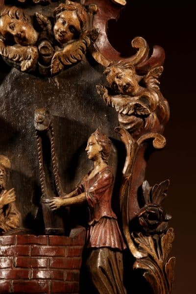18th Century Wooden Sculpture/Holy Water Font. - Image 6