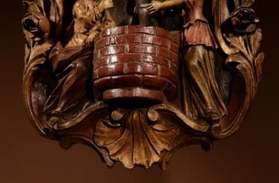 18th Century Wooden Sculpture/Holy Water Font. - Image 7