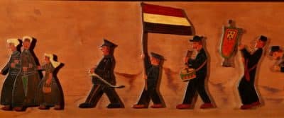 Amusing Dutch Brassband/Fanfare Type Of Jigsaw Woodwork Relief Painting. - Image 6