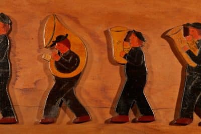 Amusing Dutch Brassband/Fanfare Type Of Jigsaw Woodwork Relief Painting. - Image 11