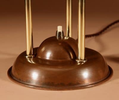 Amsterdam School Rare Brass and patinated Copper Table Lamp, Circa 1900-20 - Image 5