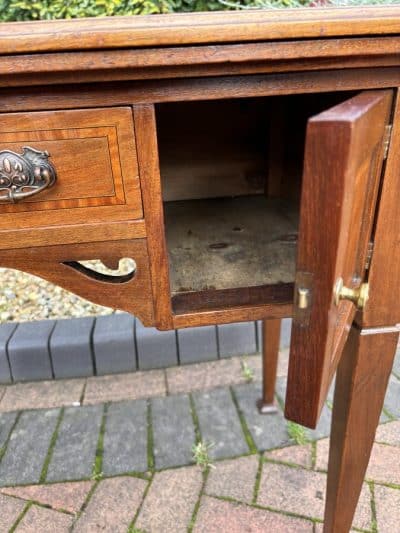 Arts & Crafts Walnut Writing Desk and Games Table - Image 12