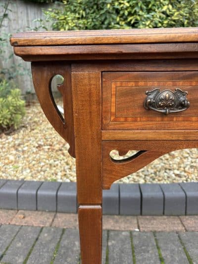 Arts & Crafts Walnut Writing Desk and Games Table - Image 9