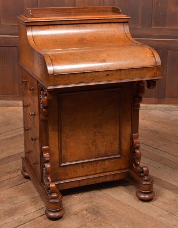 Victorian Burr Walnut Piano Top Pop Up Davenport SAI2591