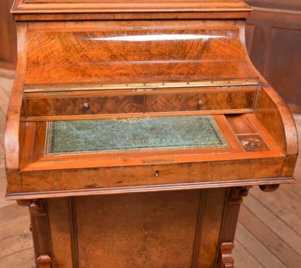 Victorian Burr Walnut Piano Top Pop Up Davenport SAI2591 - Image 9