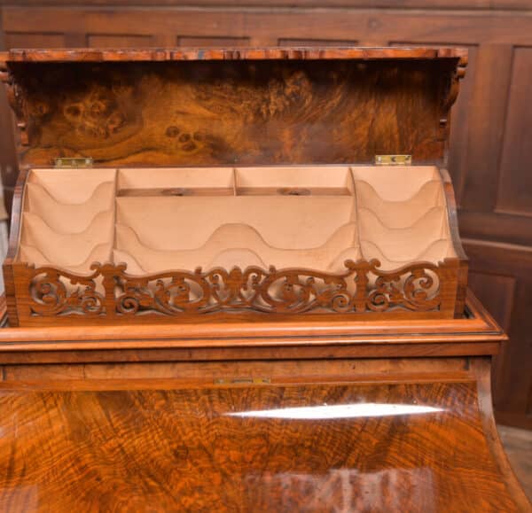 Victorian Burr Walnut Piano Top Pop Up Davenport SAI2591 - Image 6