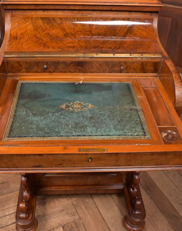 Victorian Burr Walnut Piano Top Pop Up Davenport SAI2591 - Image 5