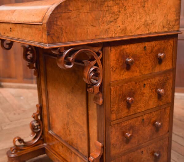 Victorian Burr Walnut Piano Top Pop Up Davenport SAI2591 - Image 15