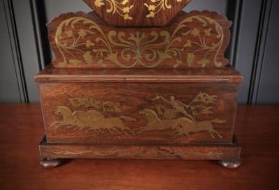 Regency Brass Inlaid Rosewood Mantel Clock - Image 2