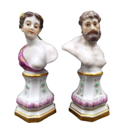 Antique a Pair Meissen Porcelain Statue, Mid 18th Century.