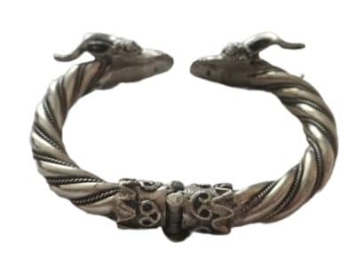 Antique Victorian Silver Ram's Head Bracalet. - Image 2