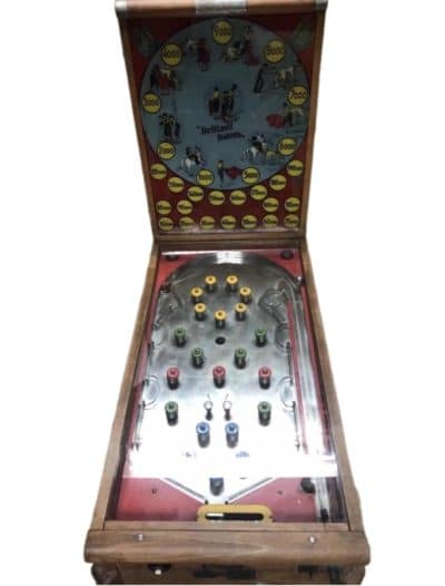 1938 Wooden BRILLANT TORERO PINBALL, Played a few times, Museum piece... - Image 3