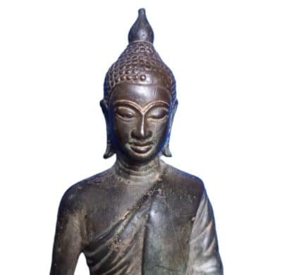 Antique Asian Bronze Statue - Image 4