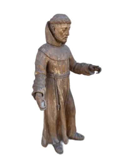 15th Century Large Statue of SAINT FRANCIS - Image 6