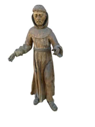15th Century Large Statue of SAINT FRANCIS - Image 5