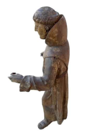 15th Century Large Statue of SAINT FRANCIS - Image 4