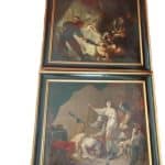 19th Century a Pair Painting a Wiena Scool, Oil on Canvas. Antique Art