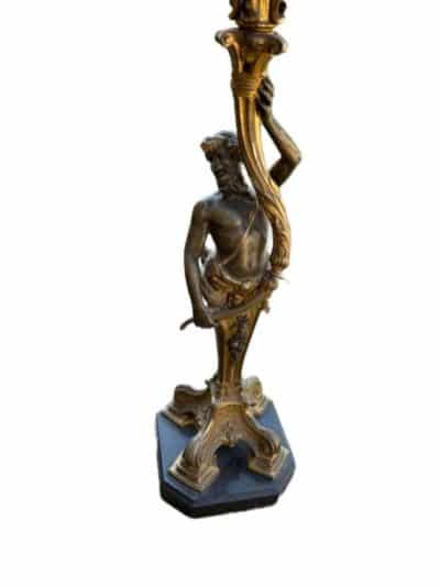 Antique a Pair Baroque Bronze Candelstick - Image 6