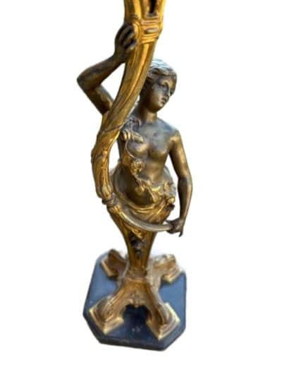Antique a Pair Baroque Bronze Candelstick - Image 7