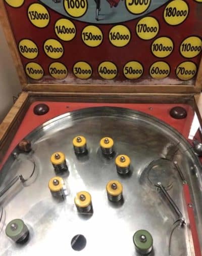 1938 Wooden BRILLANT TORERO PINBALL, Played a few times, Museum piece... - Image 7