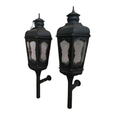 A Pair Metal Wall Lights, 18th-19th Century.