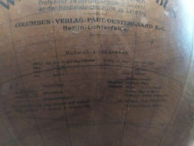 Antique Columbus Floor Earth Globe - Berlin, Early 20th Century - Image 5