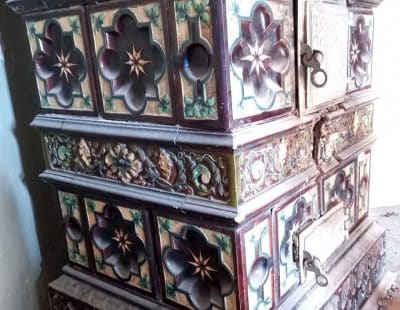 Antique Royal Wood-Burning Fireplace (Potash) With Ornaments - Image 2