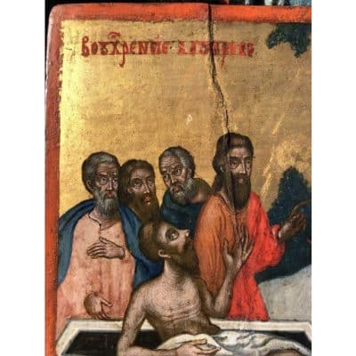 Antique Icon, Oil on Wood,18th Century. - Image 3