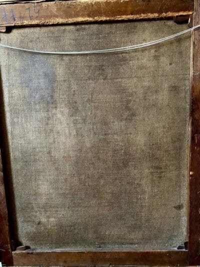 Antique Baroque Portrait, Oil on Canvas, 18th Century (Altpernstein Castle-Austria) - Image 2