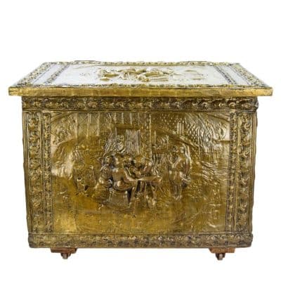 Antique Rustic Chiseled Chest - Image 5