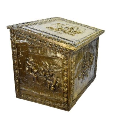 Antique Rustic Chiseled Chest - Image 4
