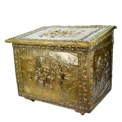 Antique Rustic Chiseled Chest - Image 7