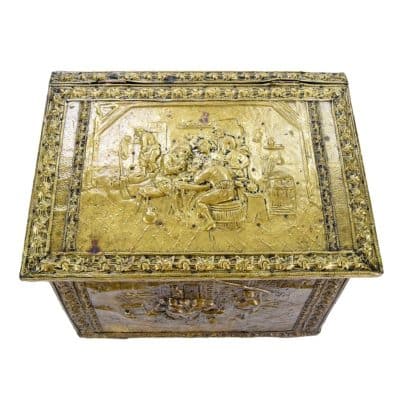 Antique Rustic Chiseled Chest - Image 3
