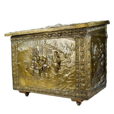 Antique Rustic Chiseled Chest - Image 8