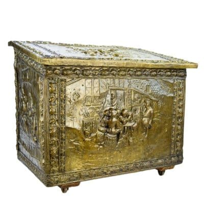 Antique Rustic Chiseled Chest - Image 6