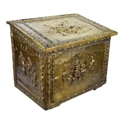 Antique Rustic Chiseled Chest