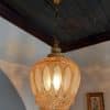 Antique Large English Tear, Orange Glass. - Image 2