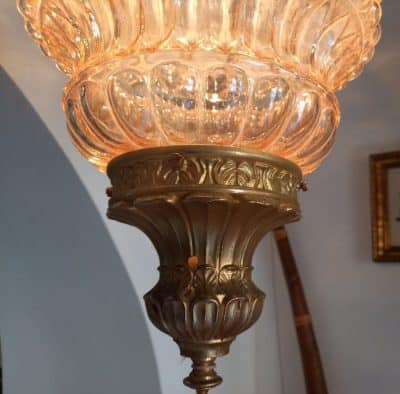 Antique Large English Tear, Orange Glass. - Image 3