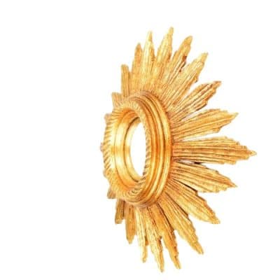 French Wooden the SUN Mirror, Mid 20th Century - Image 4
