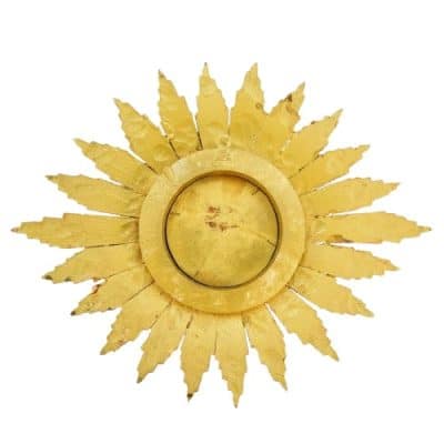 French Wooden the SUN Mirror, Mid 20th Century - Image 5