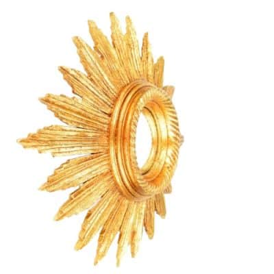 French Wooden the SUN Mirror, Mid 20th Century - Image 3